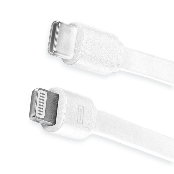 USB Typ C/Lightning Ladekabel weiss 1m