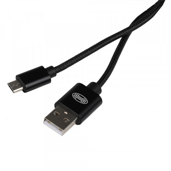 Premium Micro USB Ladekabel schwarz 2m