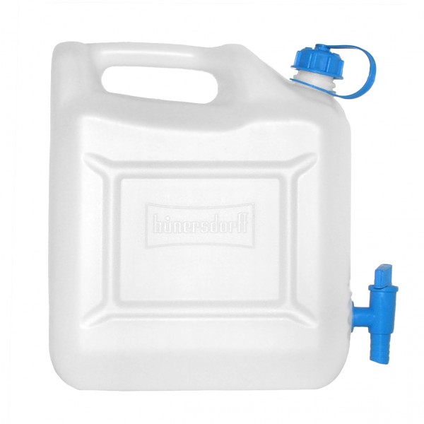 Wasserkanister 12 L natur mit Ablasshahn