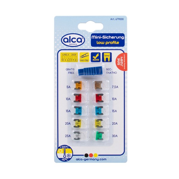 Mini Flach Sicherungen (low profile) 5 - 30 A; 10 St. Blister